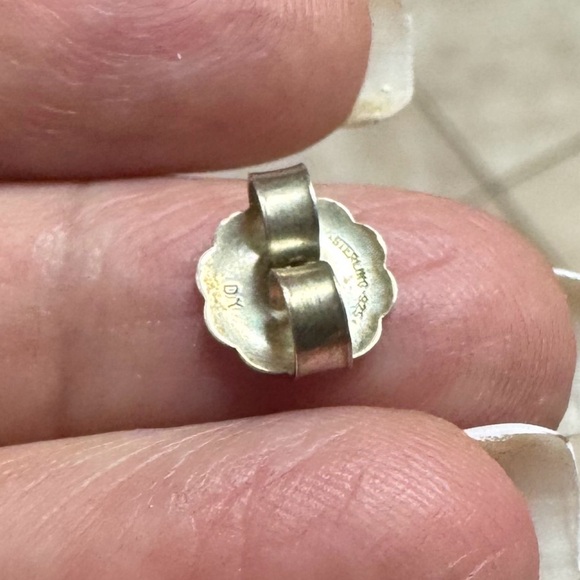 David Yurman 18k & SS Twist Hoop Earrings - Silver cable inside 18k outside - Picture 8 of 11